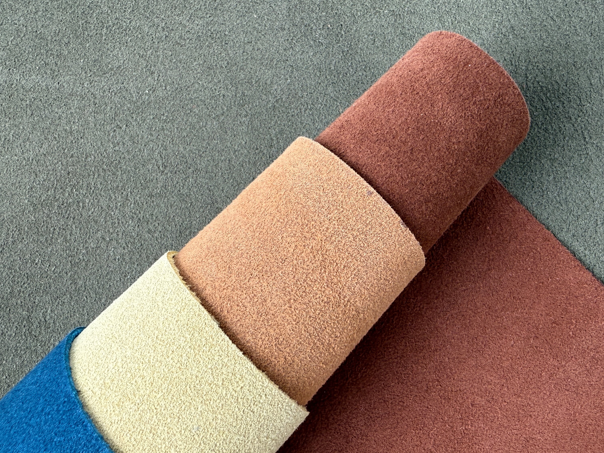 Fly Suede recycled leather suede color range